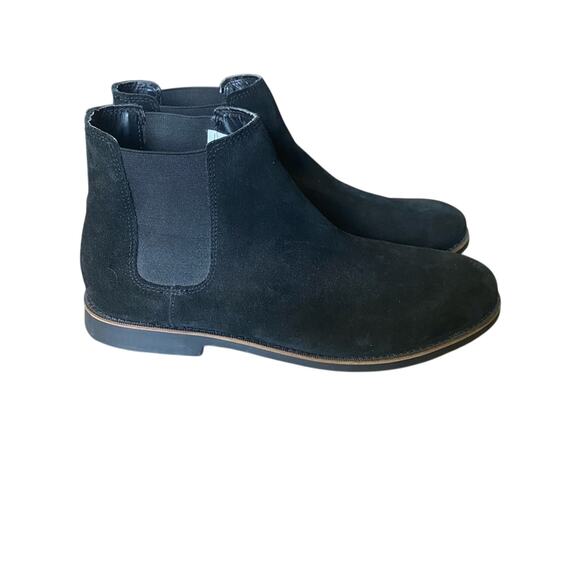 American Eagle Outfitters Black Chelsea Boots size 12 suede leather classic - Picture 5 of 9